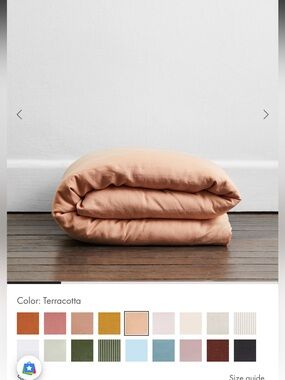 Bed Threads 100% flax linen Terracotta Duvet Cover